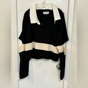 Monse Wide Stripe Polo Sweater - Knitwear